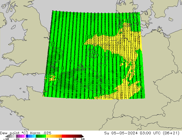 Taupunkt Harm .025 So 05.05.2024 03 UTC