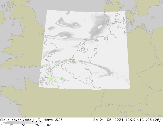 Wolken (gesamt) Harm .025 Sa 04.05.2024 12 UTC