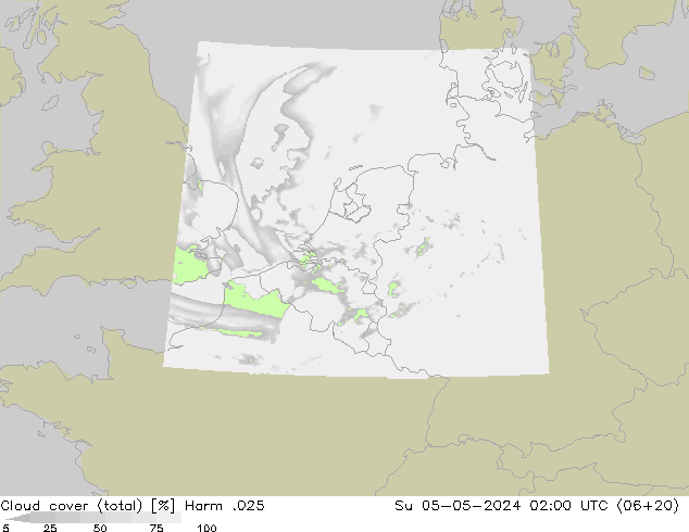 Wolken (gesamt) Harm .025 So 05.05.2024 02 UTC