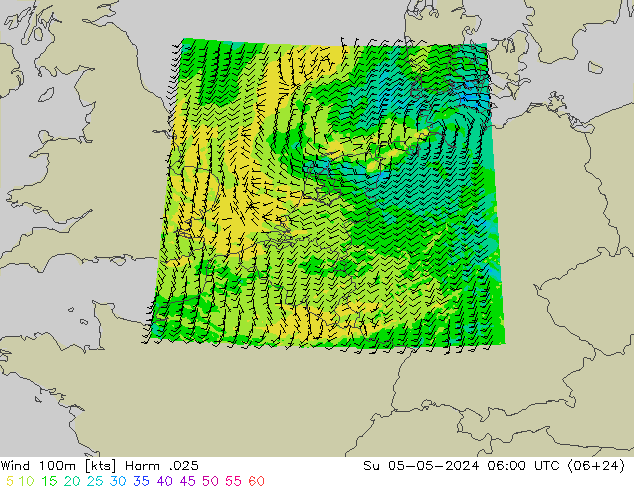 Wind 100m Harm .025 Su 05.05.2024 06 UTC