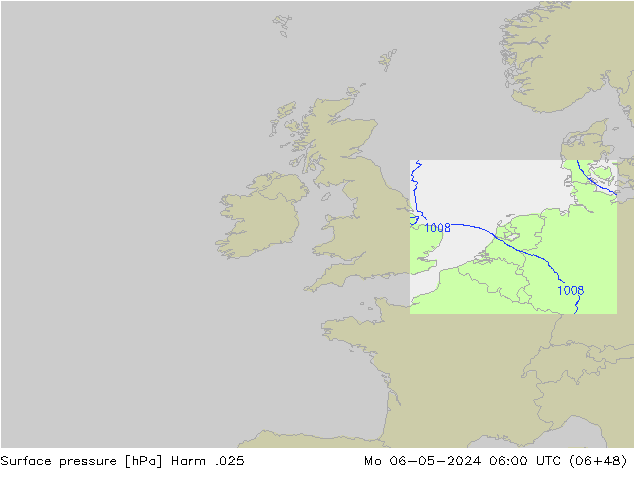 приземное давление Harm .025 пн 06.05.2024 06 UTC