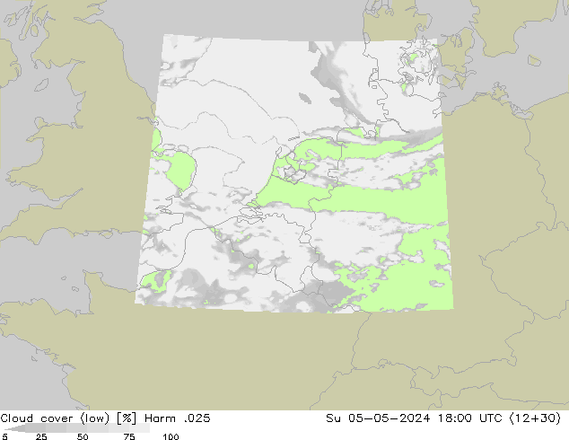 Bewolking (Laag) Harm .025 zo 05.05.2024 18 UTC