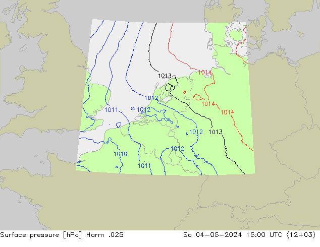 приземное давление Harm .025 сб 04.05.2024 15 UTC