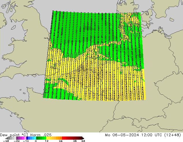 Ponto de orvalho Harm .025 Seg 06.05.2024 12 UTC