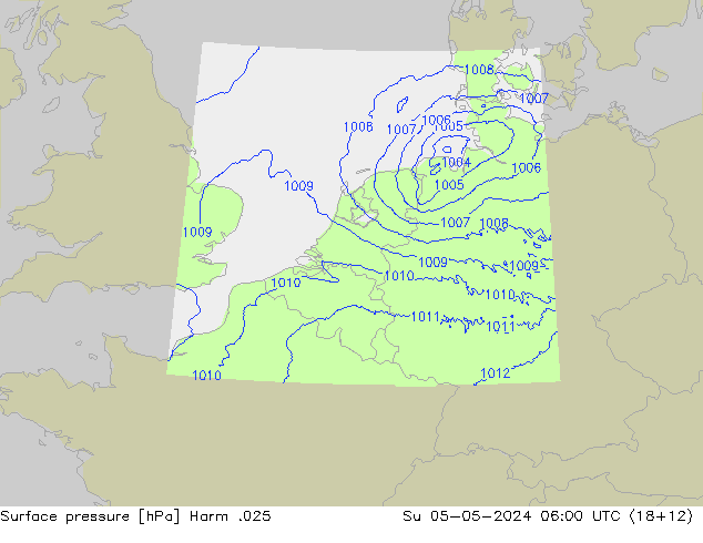 Luchtdruk (Grond) Harm .025 zo 05.05.2024 06 UTC