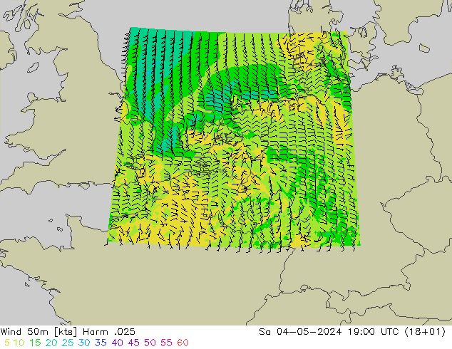 Wind 50m Harm .025 Sa 04.05.2024 19 UTC