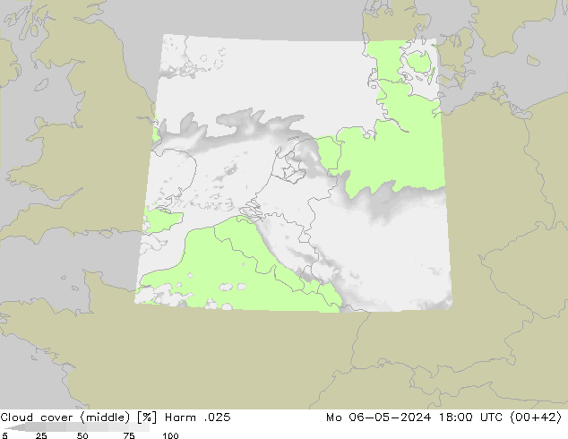 Wolken (mittel) Harm .025 Mo 06.05.2024 18 UTC