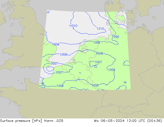 Surface pressure Harm .025 Mo 06.05.2024 12 UTC