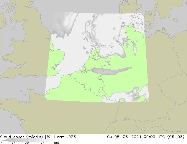 Wolken (mittel) Harm .025 So 05.05.2024 09 UTC