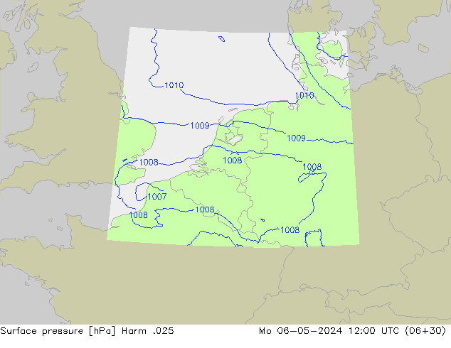 Atmosférický tlak Harm .025 Po 06.05.2024 12 UTC