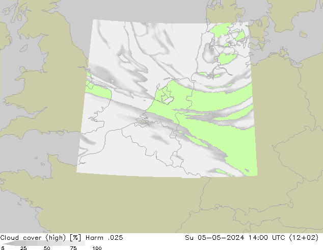 Cloud cover (high) Harm .025 Su 05.05.2024 14 UTC