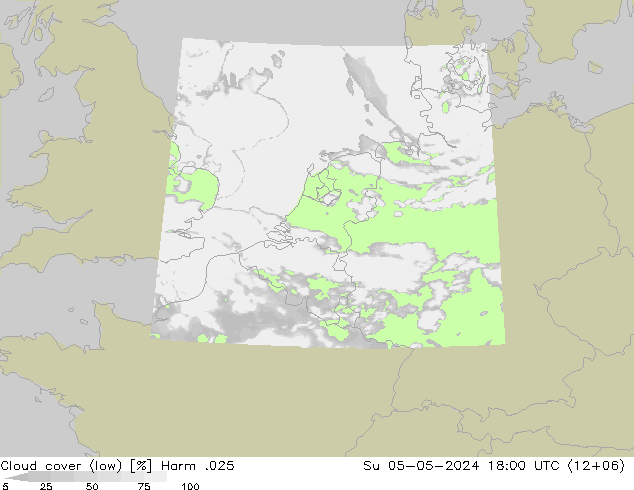 Nubes bajas Harm .025 dom 05.05.2024 18 UTC