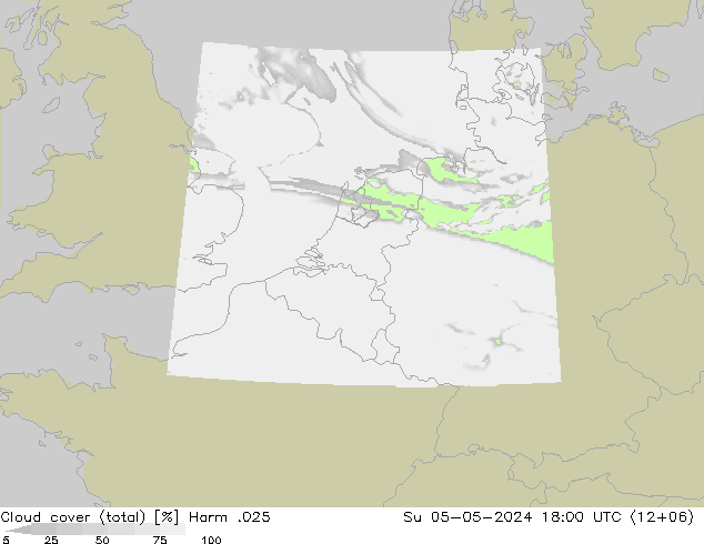 Nubes (total) Harm .025 dom 05.05.2024 18 UTC