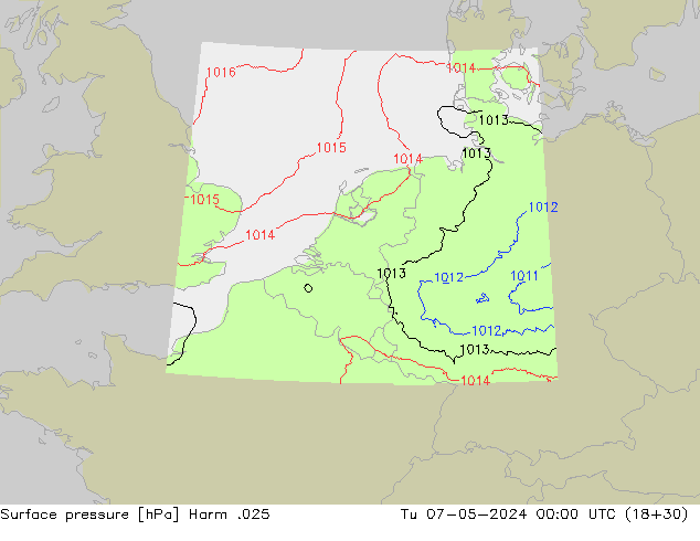 Yer basıncı Harm .025 Sa 07.05.2024 00 UTC