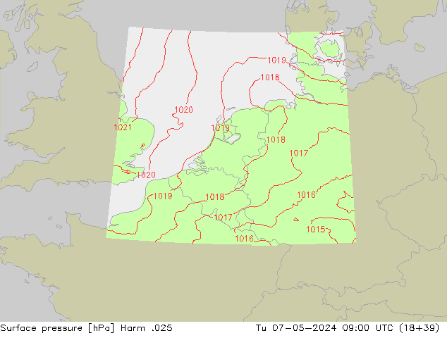 Pressione al suolo Harm .025 mar 07.05.2024 09 UTC