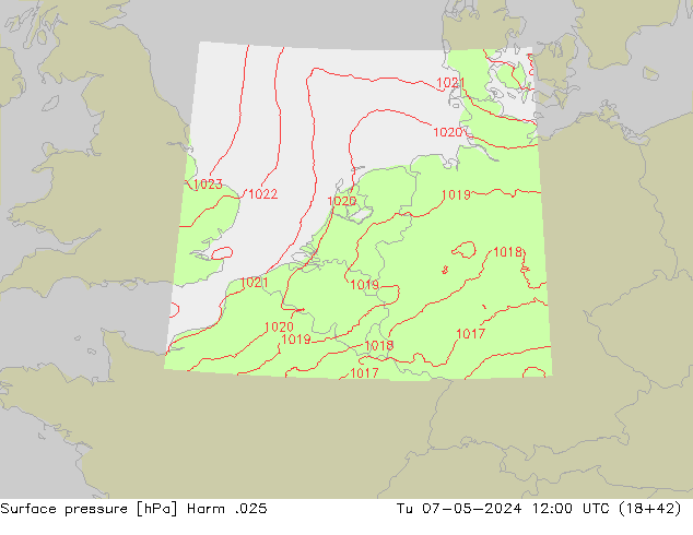 Luchtdruk (Grond) Harm .025 di 07.05.2024 12 UTC