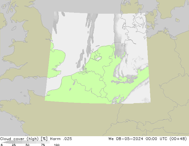 vysoký oblak Harm .025 St 08.05.2024 00 UTC