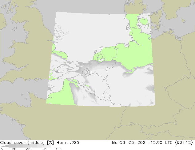 Cloud cover (middle) Harm .025 Mo 06.05.2024 12 UTC