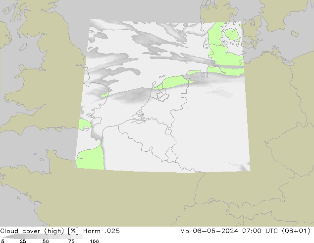Cloud cover (high) Harm .025 Mo 06.05.2024 07 UTC