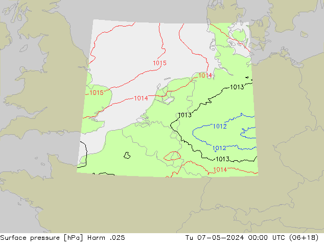 Luchtdruk (Grond) Harm .025 di 07.05.2024 00 UTC