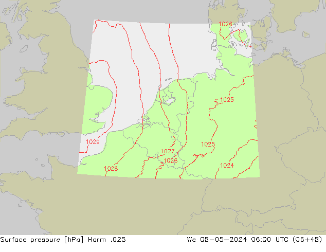 Luchtdruk (Grond) Harm .025 wo 08.05.2024 06 UTC