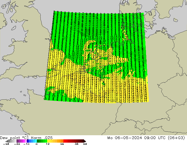 Dew point Harm .025 Mo 06.05.2024 09 UTC