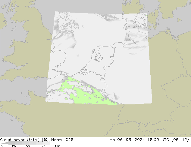 Wolken (gesamt) Harm .025 Mo 06.05.2024 18 UTC