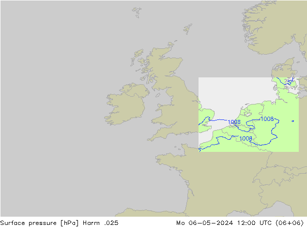 Atmosférický tlak Harm .025 Po 06.05.2024 12 UTC