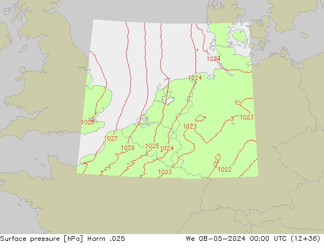 Bodendruck Harm .025 Mi 08.05.2024 00 UTC