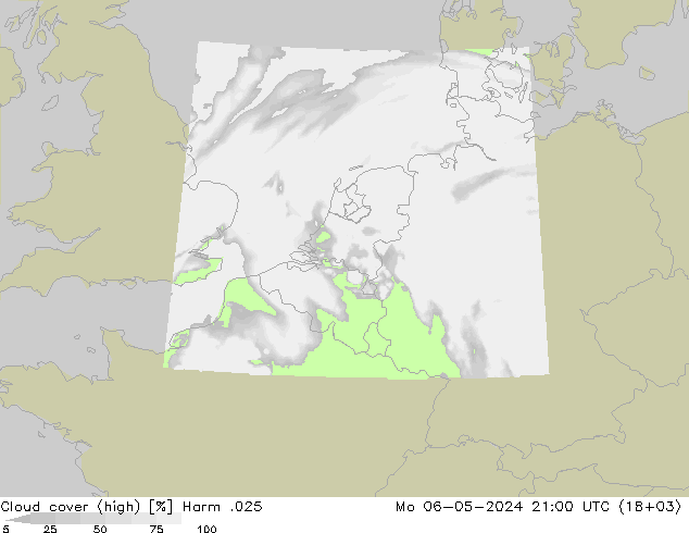 Cloud cover (high) Harm .025 Mo 06.05.2024 21 UTC