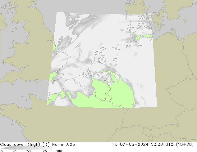 Bewolking (Hoog) Harm .025 di 07.05.2024 00 UTC