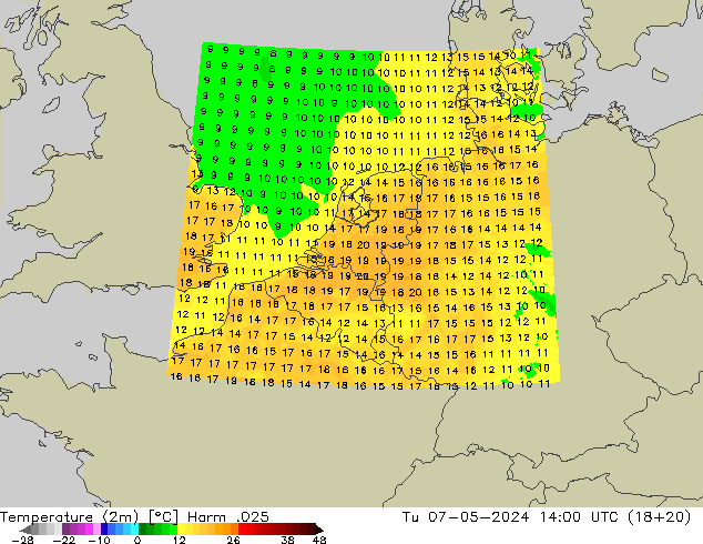карта температуры Harm .025 вт 07.05.2024 14 UTC