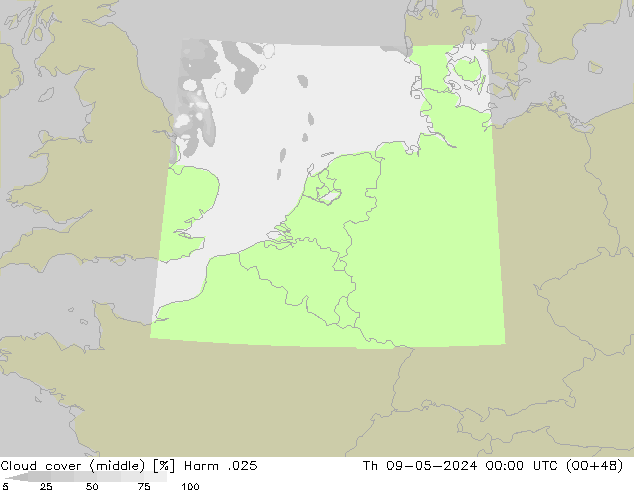 Bewolking (Middelb.) Harm .025 do 09.05.2024 00 UTC