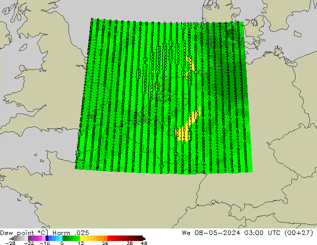 Dew point Harm .025 We 08.05.2024 03 UTC