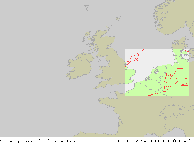 Luchtdruk (Grond) Harm .025 do 09.05.2024 00 UTC