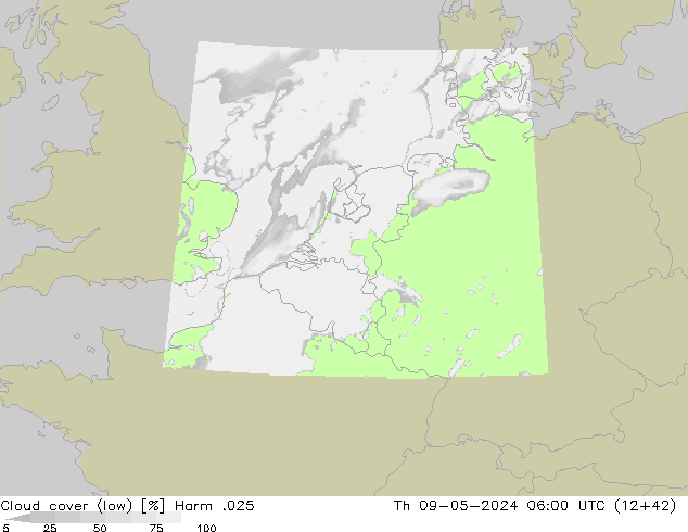 nízká oblaka Harm .025 Čt 09.05.2024 06 UTC
