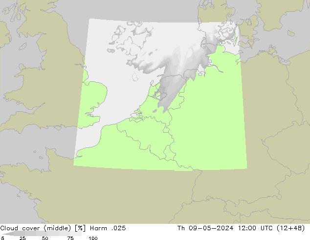 oblačnosti uprostřed Harm .025 Čt 09.05.2024 12 UTC