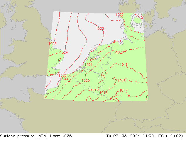 Luchtdruk (Grond) Harm .025 di 07.05.2024 14 UTC