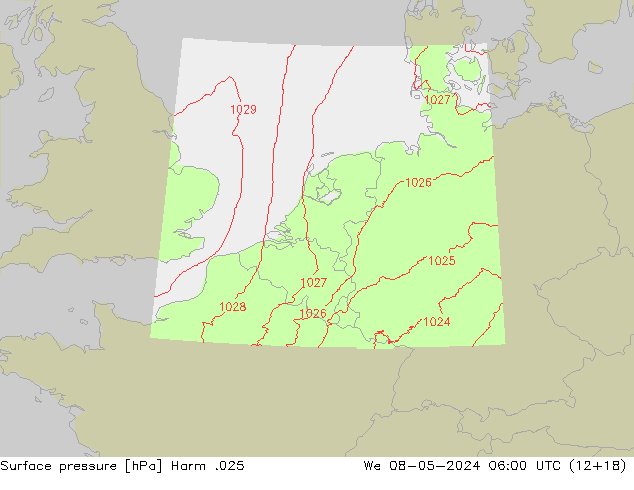 Luchtdruk (Grond) Harm .025 wo 08.05.2024 06 UTC