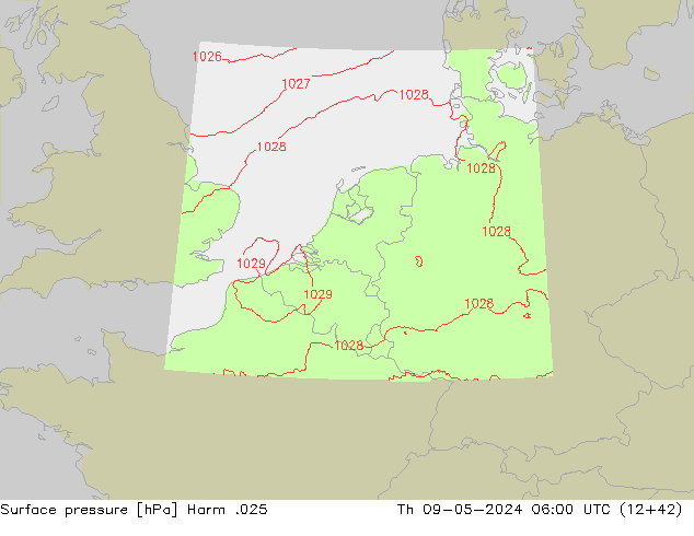 Pressione al suolo Harm .025 gio 09.05.2024 06 UTC