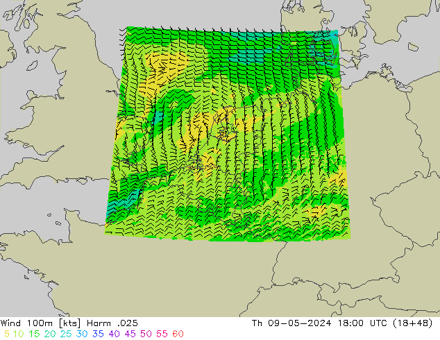 Wind 100m Harm .025 Do 09.05.2024 18 UTC