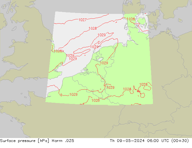 Luchtdruk (Grond) Harm .025 do 09.05.2024 06 UTC
