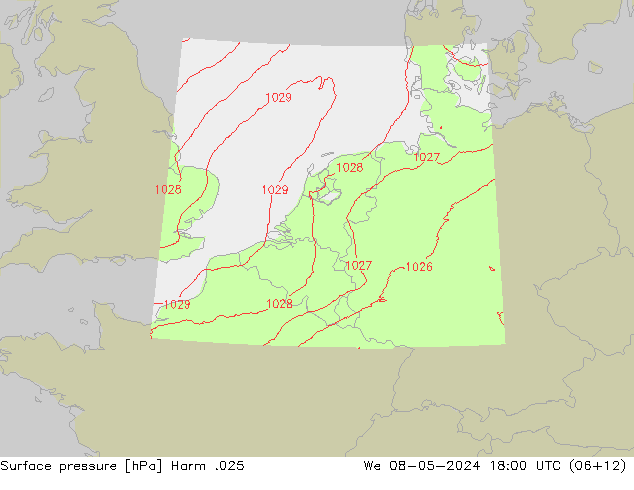 Luchtdruk (Grond) Harm .025 wo 08.05.2024 18 UTC