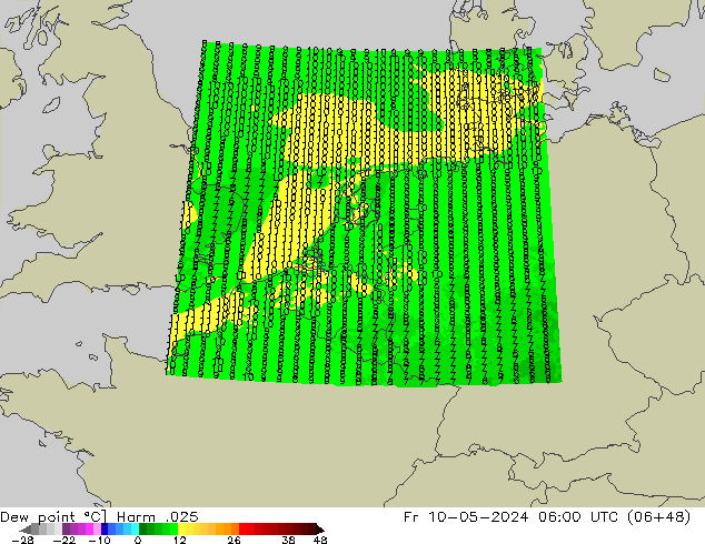 Dew point Harm .025 Fr 10.05.2024 06 UTC