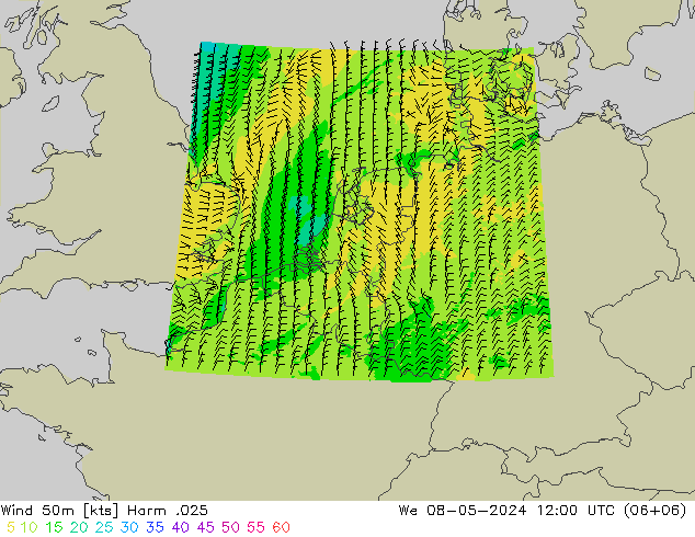 Wind 50m Harm .025 Mi 08.05.2024 12 UTC