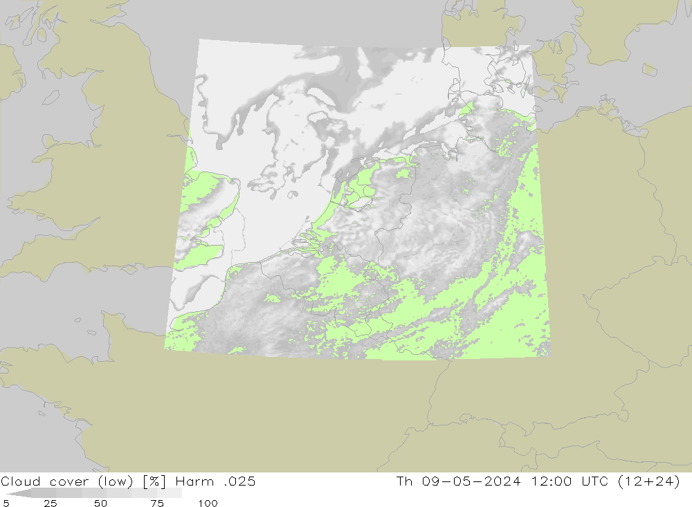 nízká oblaka Harm .025 Čt 09.05.2024 12 UTC