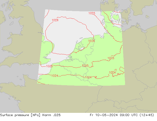 приземное давление Harm .025 пт 10.05.2024 09 UTC
