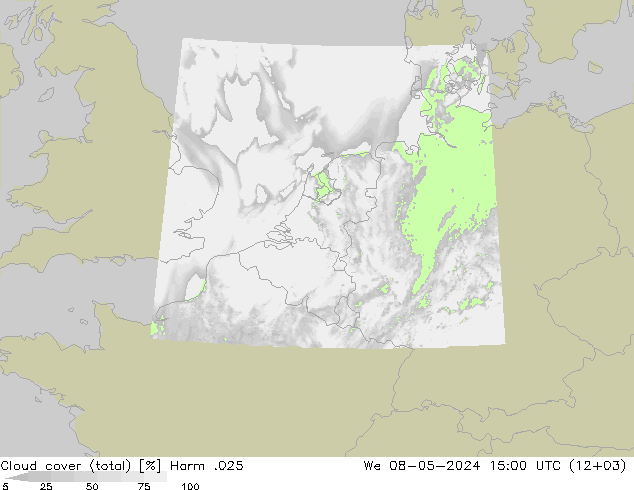 Nuages (total) Harm .025 mer 08.05.2024 15 UTC