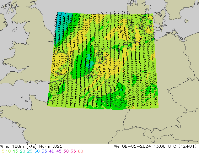 Wind 100m Harm .025 Mi 08.05.2024 13 UTC