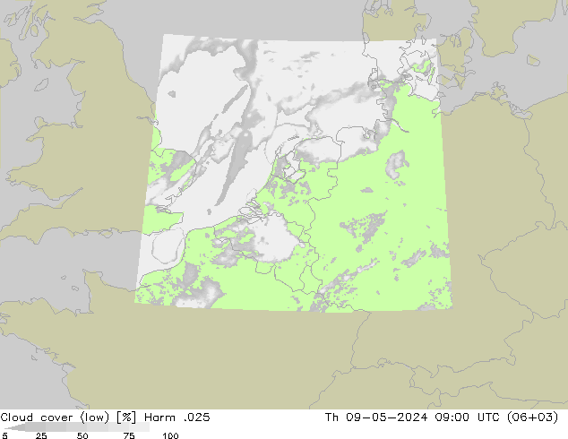 nízká oblaka Harm .025 Čt 09.05.2024 09 UTC